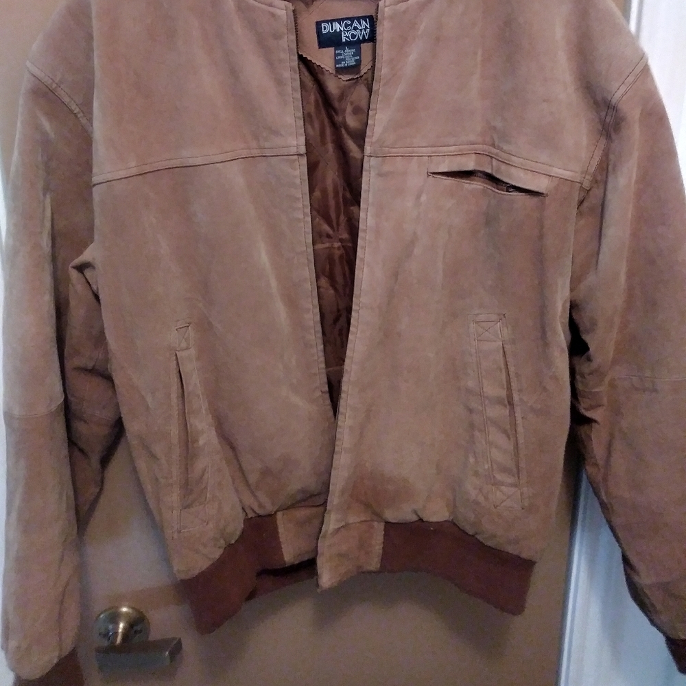 Duncan row mens leather jacket